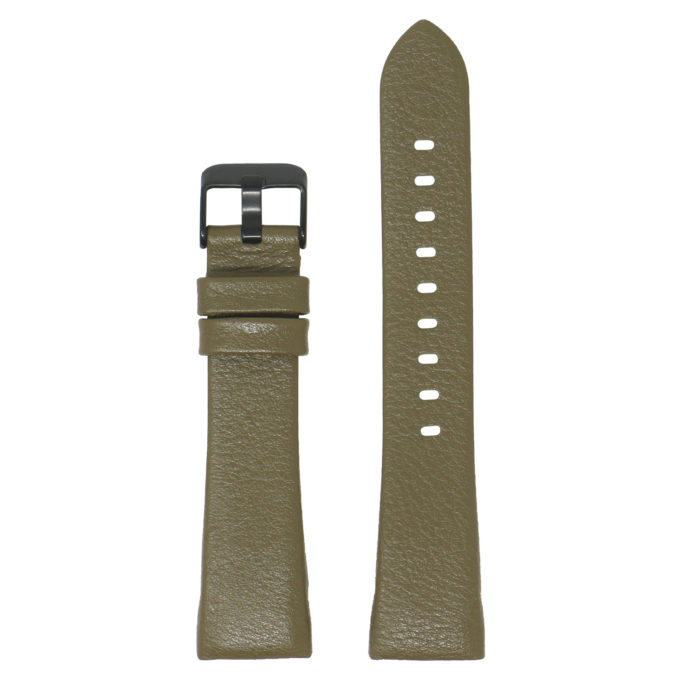 Fb.l17.11.mb Main Military Green (Black Buckle) StrapsCo Textured Leather Watch Band Strap For Fitbit Charge 3