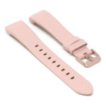 Fb.l17.13.rg Angle Pink (Rose Gold Buckle) StrapsCo Textured Leather Watch Band Strap For Fitbit Charge 3