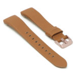 Fb.l17.3.rg Angle Tan (Rose Gold Buckle) StrapsCo Textured Leather Watch Band Strap For Fitbit Charge 3