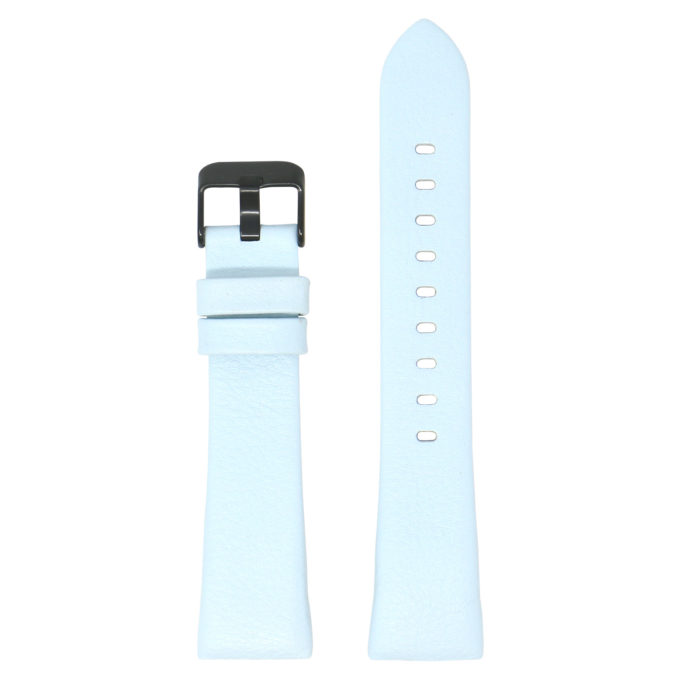 Fb.l17.5.mb Main Sky Blue (Black Buckle) StrapsCo Textured Leather Watch Band Strap For Fitbit Charge 3