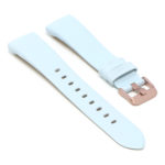 Fb.l17.5.rg Angle Sky Blue (Rose Gold Buckle) StrapsCo Textured Leather Watch Band Strap For Fitbit Charge 3