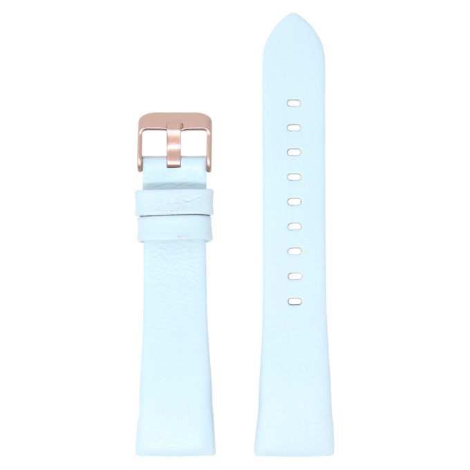 Fb.l17.5.rg Main Sky Blue (Rose Gold Buckle) StrapsCo Textured Leather Watch Band Strap For Fitbit Charge 3