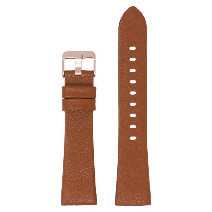 Fb.l17.8.rg Main Brown (Rose Gold Buckle) StrapsCo Textured Leather Watch Band Strap For Fitbit Charge 3