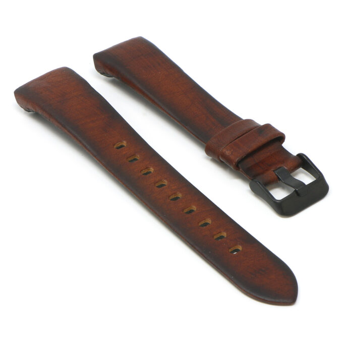 Fb.l19.2.mb Angle Mahogany StrapsCo Antique Leather Watch Band Strap For Fitbit Charge 3