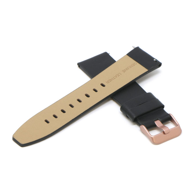 Fb.l22.1.rg Cross Black (Rose Gold Buckle) StrapsCo Smooth Leather Watch Band Strap For Fitbit Versa 2 Lite