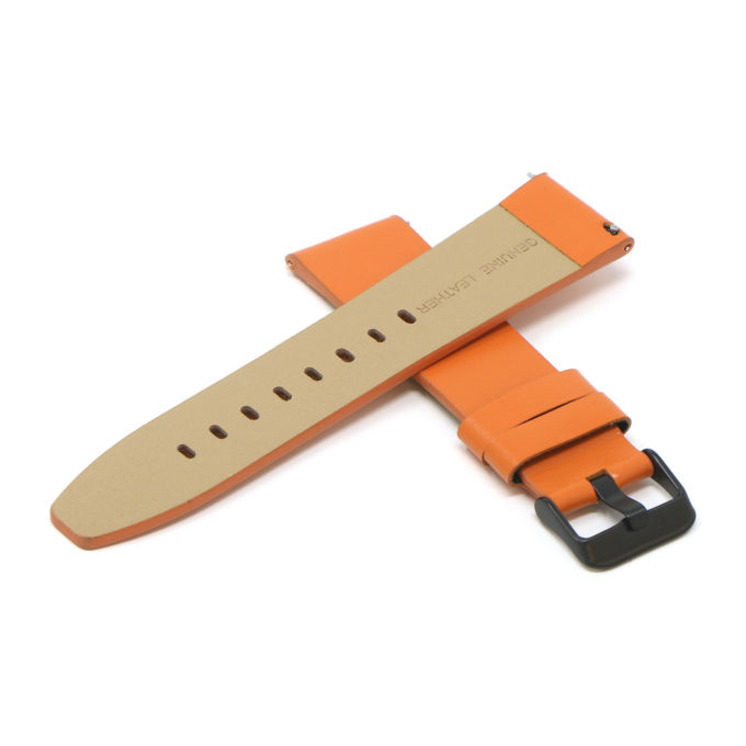 Fb.l22.12.mb Cross Orange (Black Buckle) StrapsCo Smooth Leather Watch Band Strap For Fitbit Versa 2 Lite