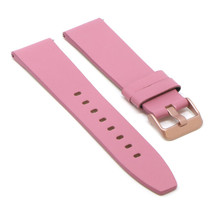 Fb.l22.13.rg Angle Pink (Rose Gold Buckle) StrapsCo Smooth Leather Watch Band Strap For Fitbit Versa 2 Lite