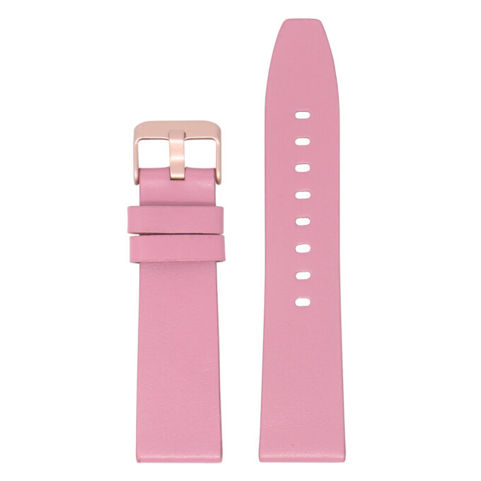 Fb.l22.13.rg Main Pink (Rose Gold Buckle) StrapsCo Smooth Leather Watch Band Strap For Fitbit Versa 2 Lite
