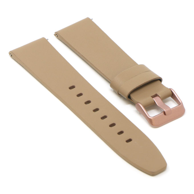 Fb.l22.17.rg Angle Beige (Rose Gold Buckle) StrapsCo Smooth Leather Watch Band Strap For Fitbit Versa 2 Lite
