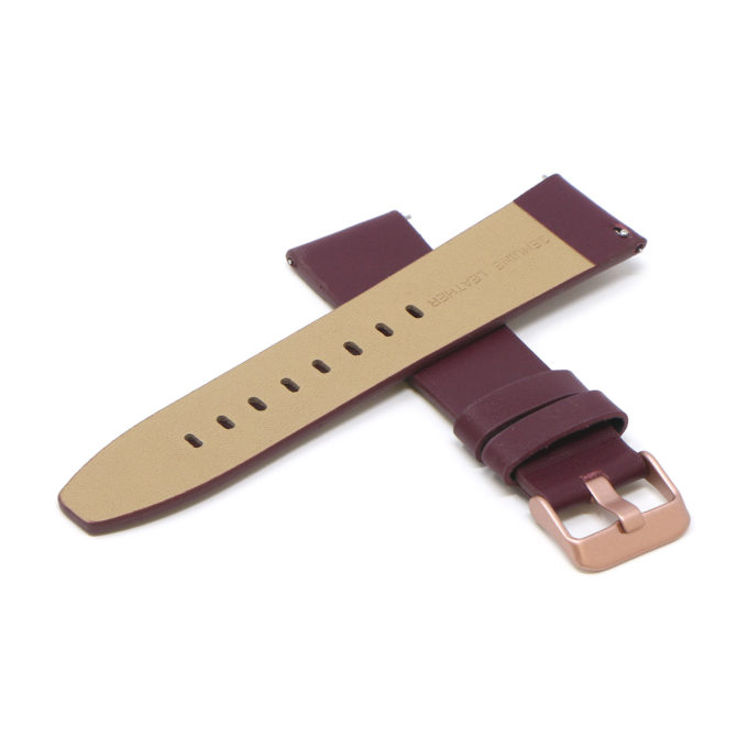 Fb.l22.18.rg Cross Purple (Rose Gold Buckle) StrapsCo Smooth Leather Watch Band Strap For Fitbit Versa 2 Lite