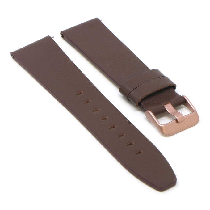 Fb.l22.2.rg Angle Chocolate (Rose Gold Buckle) StrapsCo Smooth Leather Watch Band Strap For Fitbit Versa 2 Lite