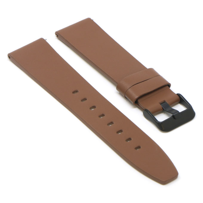 Fb.l22.3.mb Angle Tan (Black Buckle) StrapsCo Smooth Leather Watch Band Strap For Fitbit Versa 2 Lite