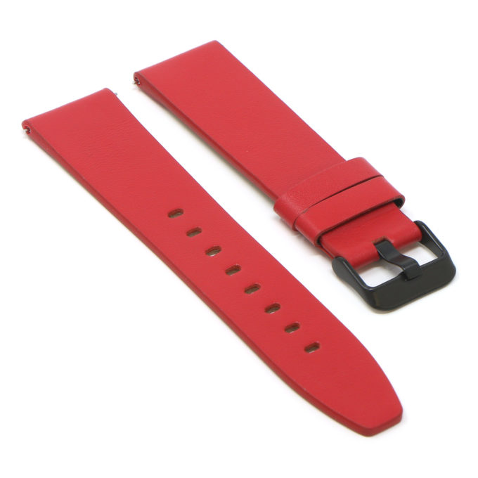 Fb.l22.6.mb Angle Red (Black Buckle) StrapsCo Smooth Leather Watch Band Strap For Fitbit Versa 2 Lite