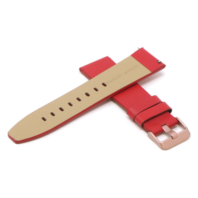 Fb.l22.6.rg Cross Red (Rose Gold Buckle) StrapsCo Smooth Leather Watch Band Strap For Fitbit Versa 2 Lite