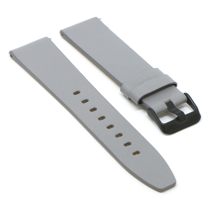 Fb.l22.7.mb Angle Grey (Black Buckle) StrapsCo Smooth Leather Watch Band Strap For Fitbit Versa 2 Lite