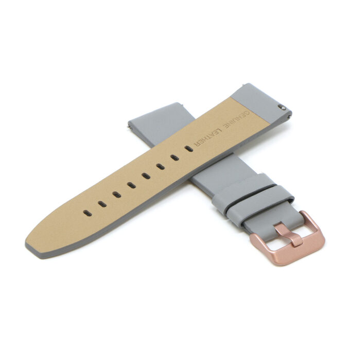 Fb.l22.7.rg Cross Grey (Rose Gold Buckle) StrapsCo Smooth Leather Watch Band Strap For Fitbit Versa 2 Lite
