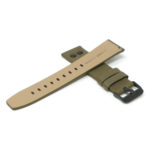 Fb.l25.11.mb Cross Military Green StrapsCo 23mm Textured Leather Watch Band Strap With Rivets