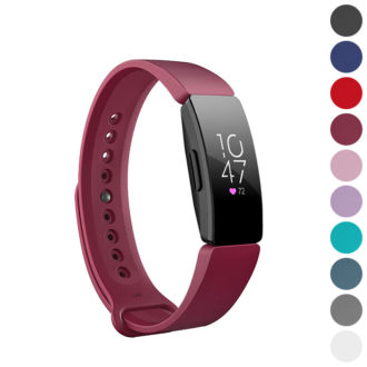 Fb.r46.18 Gallery Sangria Purple StrapsCo Pin And Tuck Silicone Rubber Watch Band Strap For Fitbit Inspire & Inspire HR
