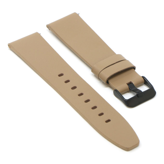 Lmx.fb.l22.17.mb Angle Beige (Black Buckle) StrapsCo 23mm Smooth Leather Watch Band Strap W Black Buckle Fits Luminox