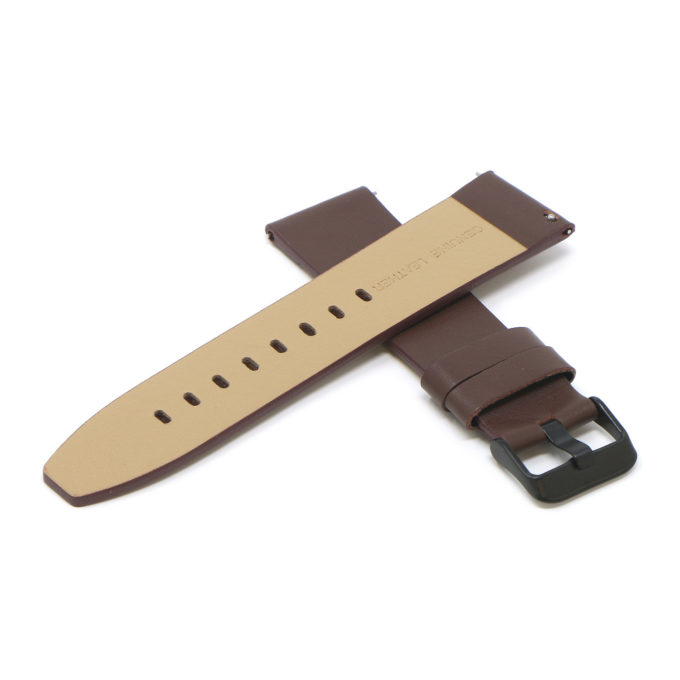 Lmx.fb.l22.2.mb Cross Chocoloate (Black Buckle) StrapsCo 23mm Smooth Leather Watch Band Strap W Black Buckle Fits Luminox