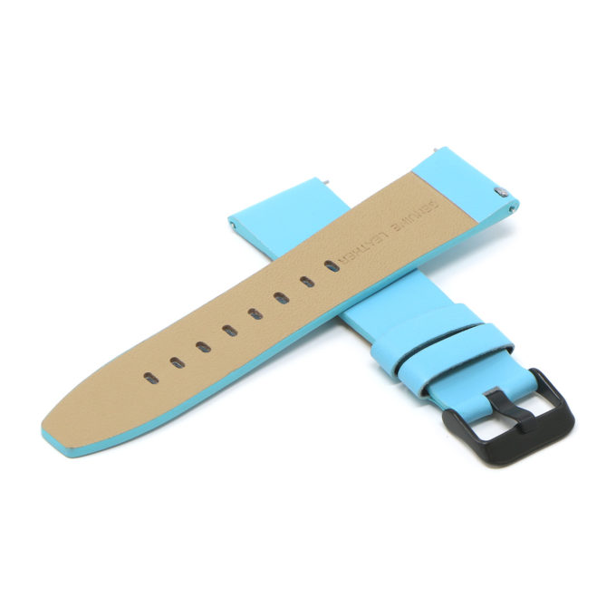 Lmx.fb.l22.5b.mb Cross Sky Blue(Black Buckle) StrapsCo 23mm Smooth Leather Watch Band Strap W Black Buckle Fits Luminox