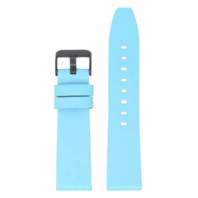 Lmx.fb.l22.5b.mb Up Sky Blue(Black Buckle) StrapsCo 23mm Smooth Leather Watch Band Strap W Black Buckle Fits Luminox