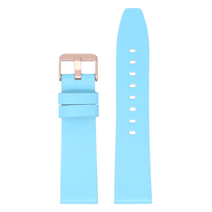 Lmx.fb.l22.5b.rg Main Sky Blue (Rose Gold Buckle) StrapsCo 23mm Smooth Leather Watch Band Strap W Black Buckle Fits Luminox