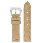 P539.17 Beige Up StrapsCo Vintage Textured Heavy Duty Leather Watch Band Strap 22mm 24mm 26mm