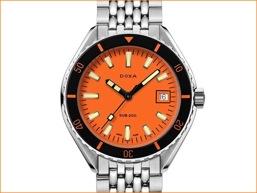 Best Dive Watches Under 2000 Dollars Doxa Sub 200 Orange Dial