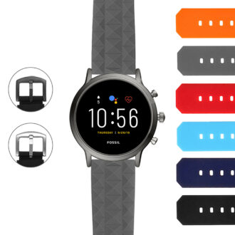 Fos.pu16 Gallery Super Waffle Rubber Strap For Fossil Gen 5 Smartwatch