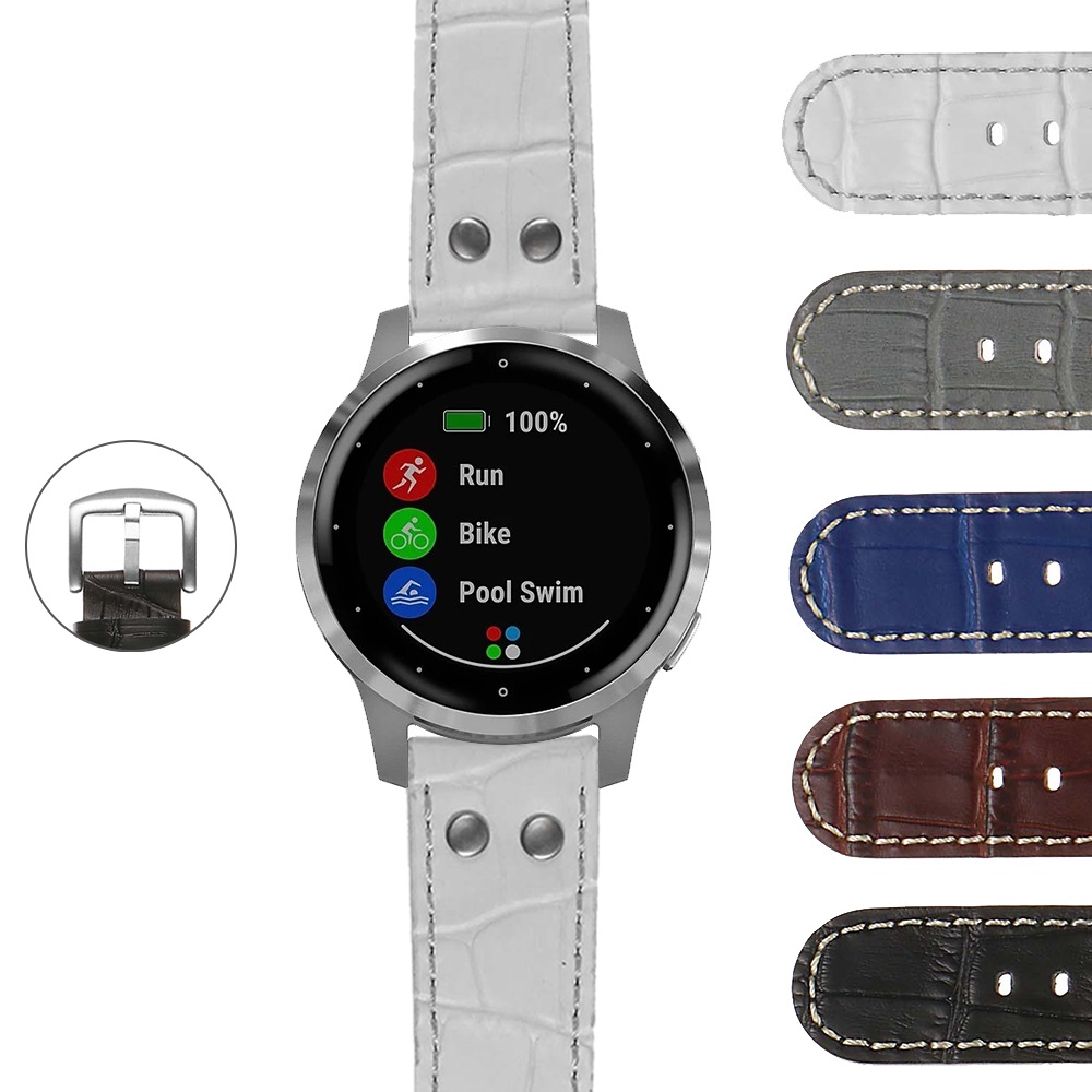 Buy watchband stainless steel Garmin VivoActive 4S - Silver