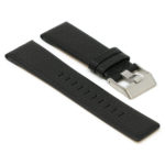L.dz2.1 Angle Black (Silver Buckle) StrapsCo Textured Leather Watch Band Strap For Diesel