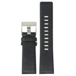 L.dz2.1 Main Black (Silver Buckle) StrapsCo Textured Leather Watch Band Strap For Diesel