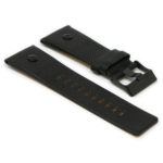 L.dz3.1.mb Angle Black (Black Buckle) StrapsCo Embossed Leather Watch Band Strap With Rivet For Diesel