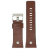 L.dz3a.2 Main Brown (Silver Buckle) StrapsCo Leather Rivet Strap For Diesel