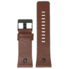 L.dz3a.2.mb Up Brown (Black Buckle) StrapsCo Leather Rivet Strap For Diesel