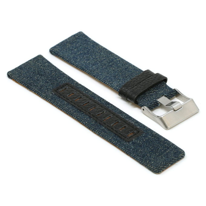 L.dz4.5 Angle Blue (Silver Buckle) All Colors StrapsCo Denim & Leather Watch Band Strap For Diesel