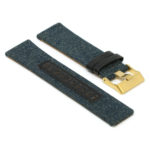 L.dz4.5.yg Angle Blue (Yellow Gold Buckle) All Colors StrapsCo Denim & Leather Watch Band Strap For Diesel