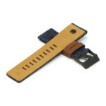 L.dz5.5.mb Cross Blue (Black Buckle) StrapsCo Denim & Leather Watch Band Strap With Rivet For Diesel