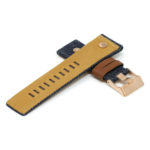 L.dz5.5.rg Cross Blue (Rose Gold Buckle) StrapsCo Denim & Leather Watch Band Strap With Rivet For Diesel