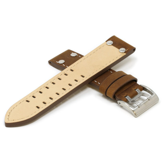 L.ham1.2 Cross Brown StrapsCo Vintage Leather Watch Band Strap For Hamilton Khaki Field