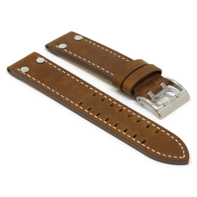 L.ham1.2 Main Brown StrapsCo Vintage Leather Watch Band Strap For Hamilton Khaki Field
