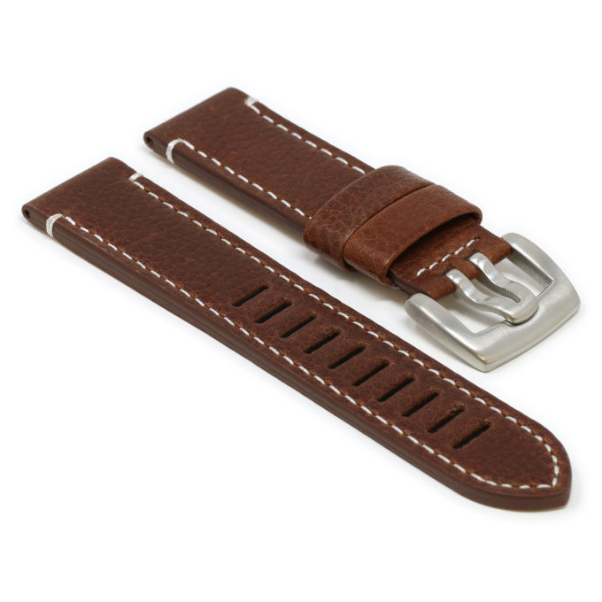 Lmx4.2.23 Angle Brown StrapsCo 23mm Textured Leather Watch Band Strap Fits Luminox