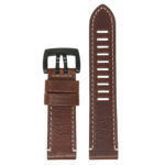 Lmx4.2.23.mb Main Brown StrapsCo 23mm Textured Leather Watch Band Strap With Black Buckle Fits Luminox