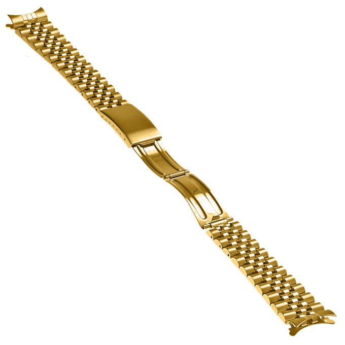 M10.yg Angle (Open) Yellow Gold StrapsCo Jubilee Stainless Steel Bracelet