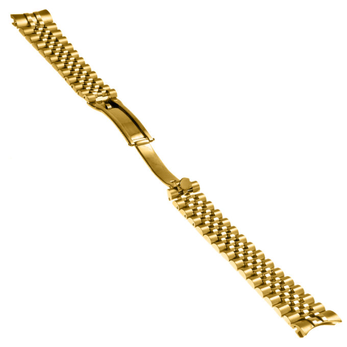 M9.yg Angle (Open) Yellow Gold StrapsCo Jubilee Stainless Steel Bracelet