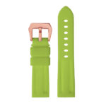 R.pn1.11a.rg Silicone Rubber Strap In Lime Green W Rose Gold Buckle 2