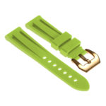 R.pn1.11a.yg Silicone Rubber Strap In Lime Green W Yellow Gold Buckle