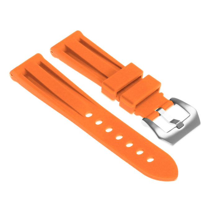 R.pn1.12a Silicone Rubber Strap In Tangerine