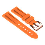 R.pn1.12a.rg Silicone Rubber Strap In Tangerine W Rose Gold Buckle